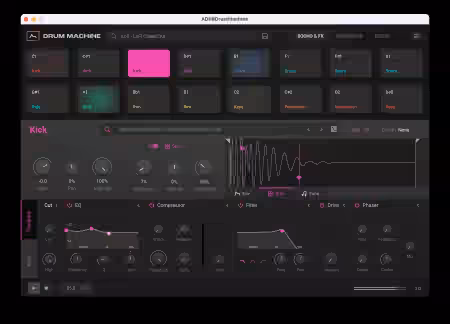 ADSR Sounds Drum Machine v1.4.0 [WiN, MacOSX] - Sample Pack Artwork